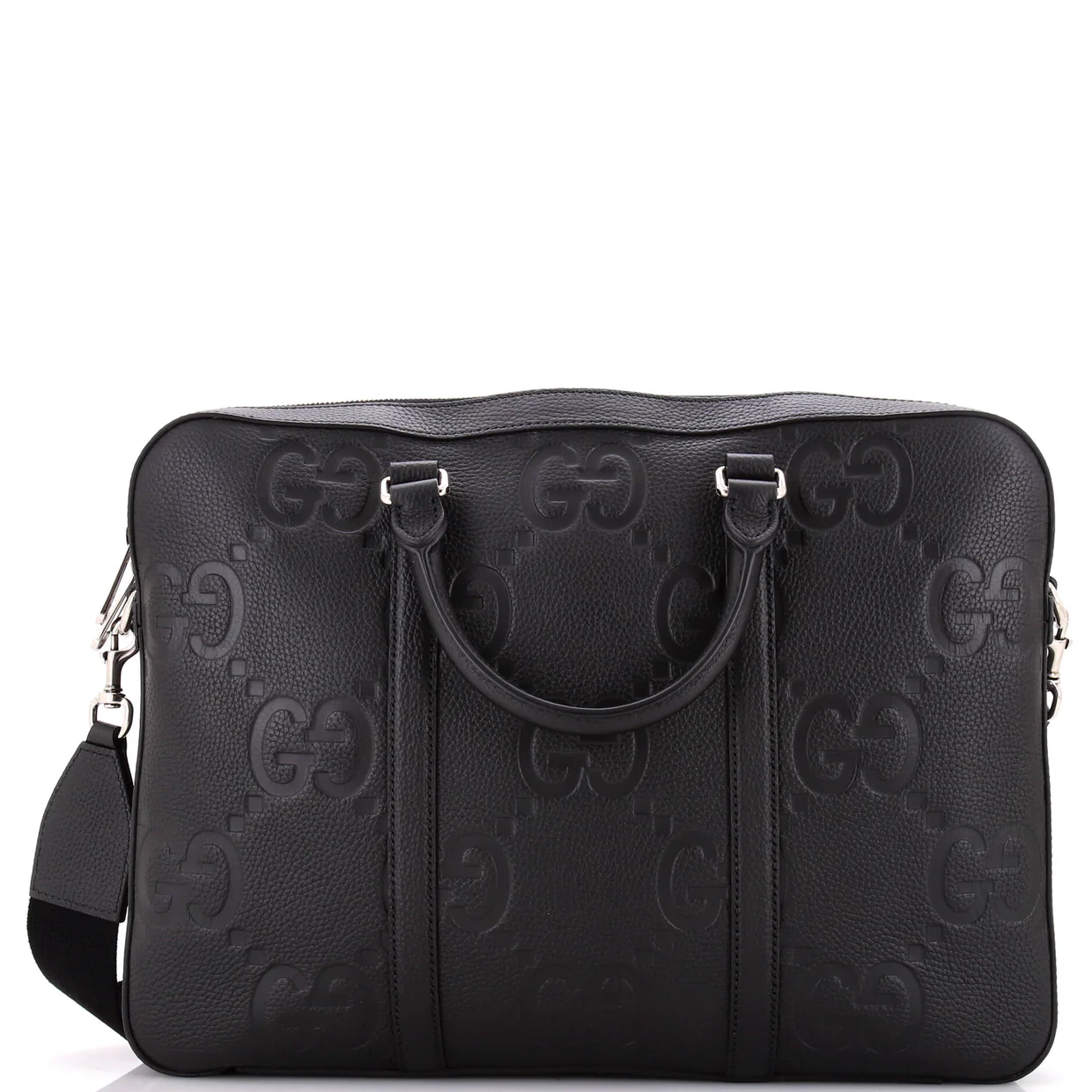 Convertible Briefcase Jumbo GG Embossed Leather - Deep Luxury