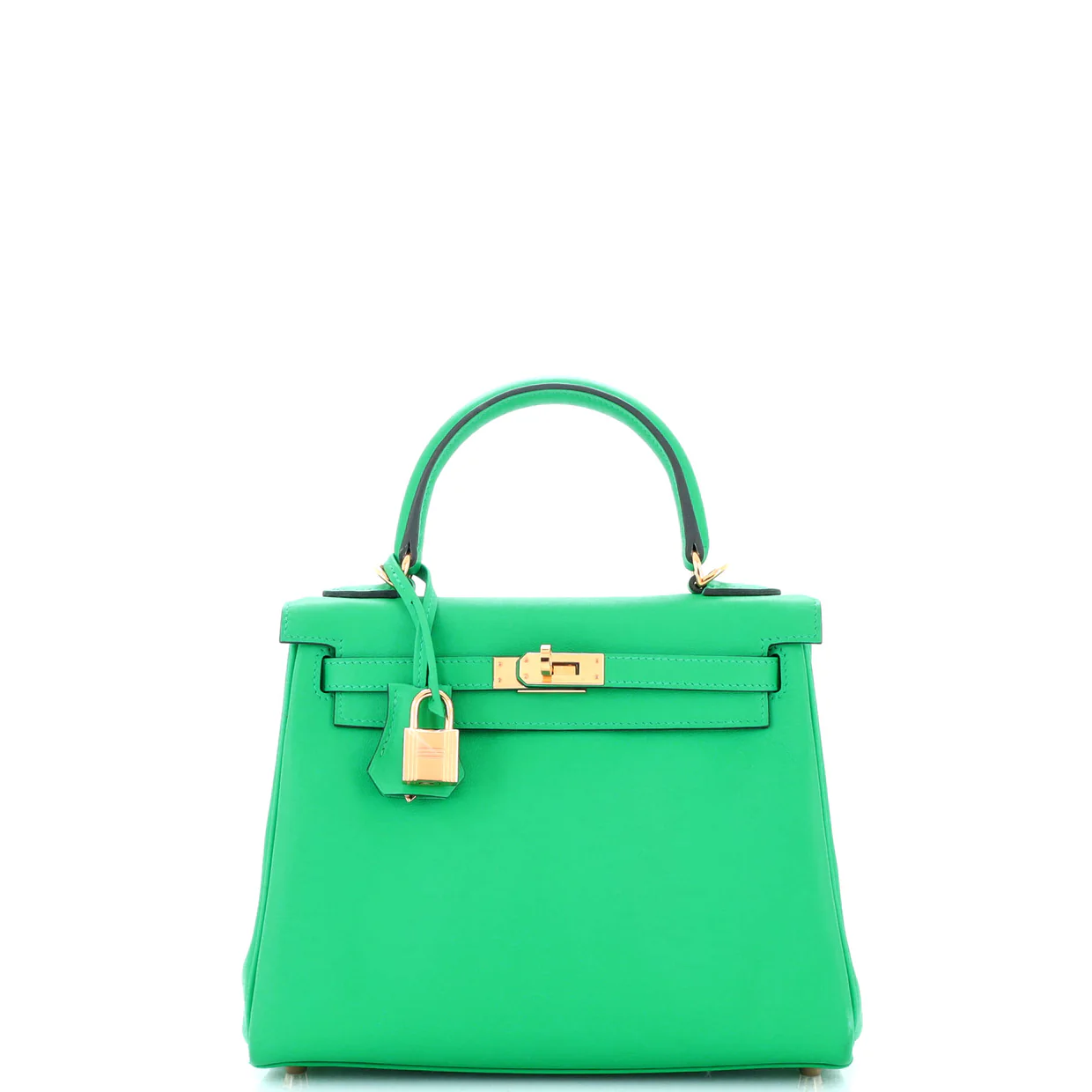 Kelly Handbag Menthe Swift with Gold Hardware 25 - Deep Luxury
