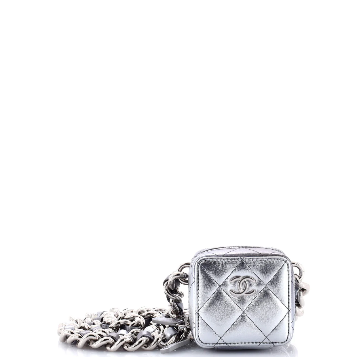 Like A Wallet Clutch With Chain Quilted Gradient Metallic Lambskin Mini - Deep Luxury