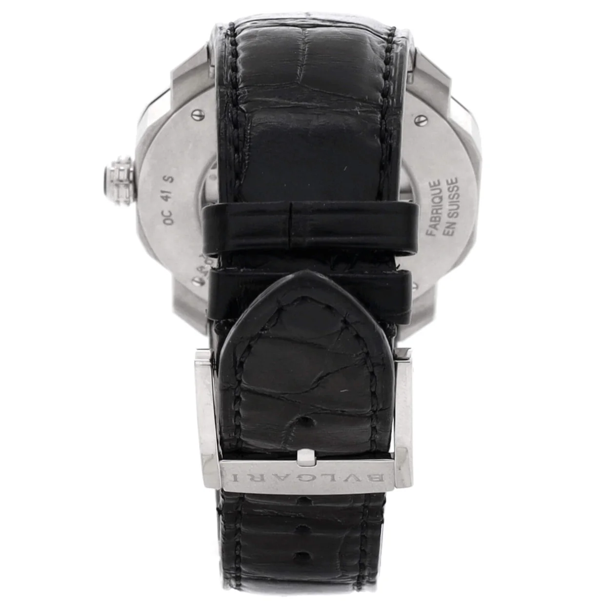 Octo Roma Automatic Watch Stainless Steel and Alligator 41 - Deep Luxury
