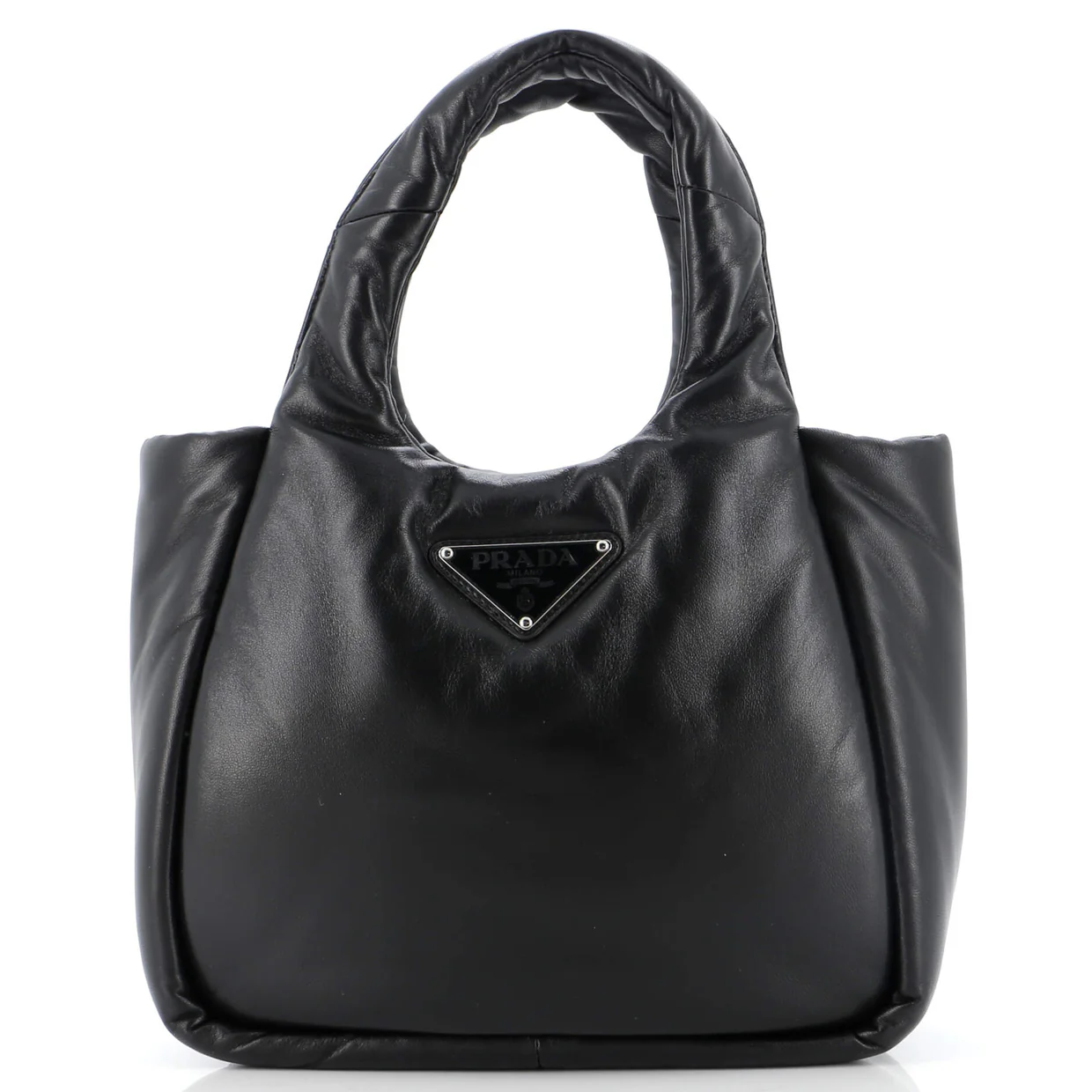 Padded Soft Tote Leather Medium - Deep Luxury
