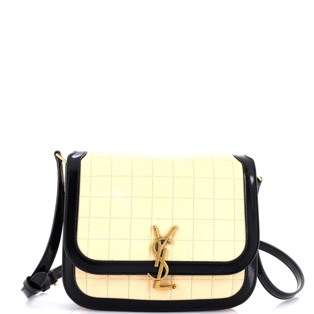 Solferino Bag Quilted Suede Medium - Deep Luxury