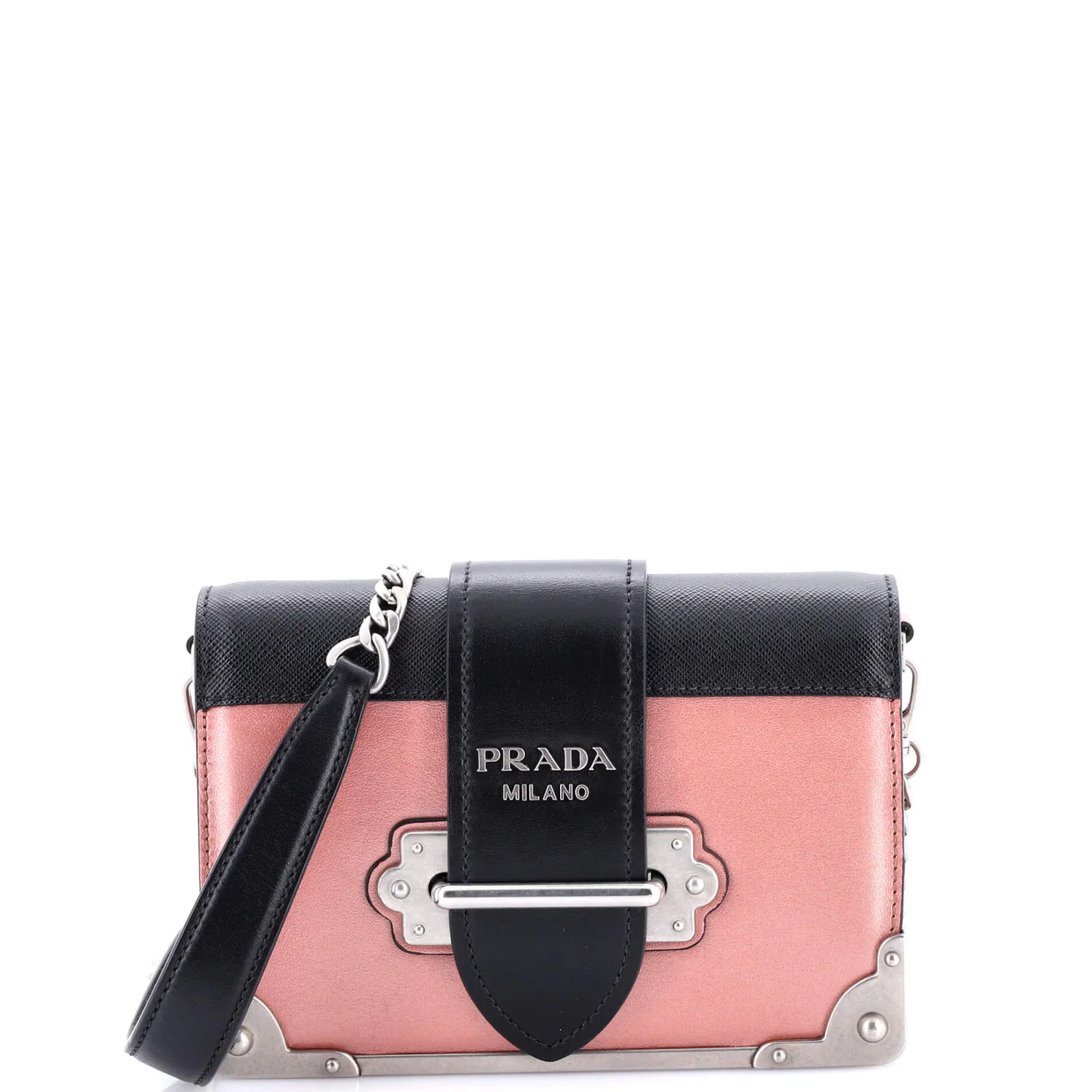 Cahier Chain Crossbody Bag City Calf and Saffiano Small - Deep Luxury