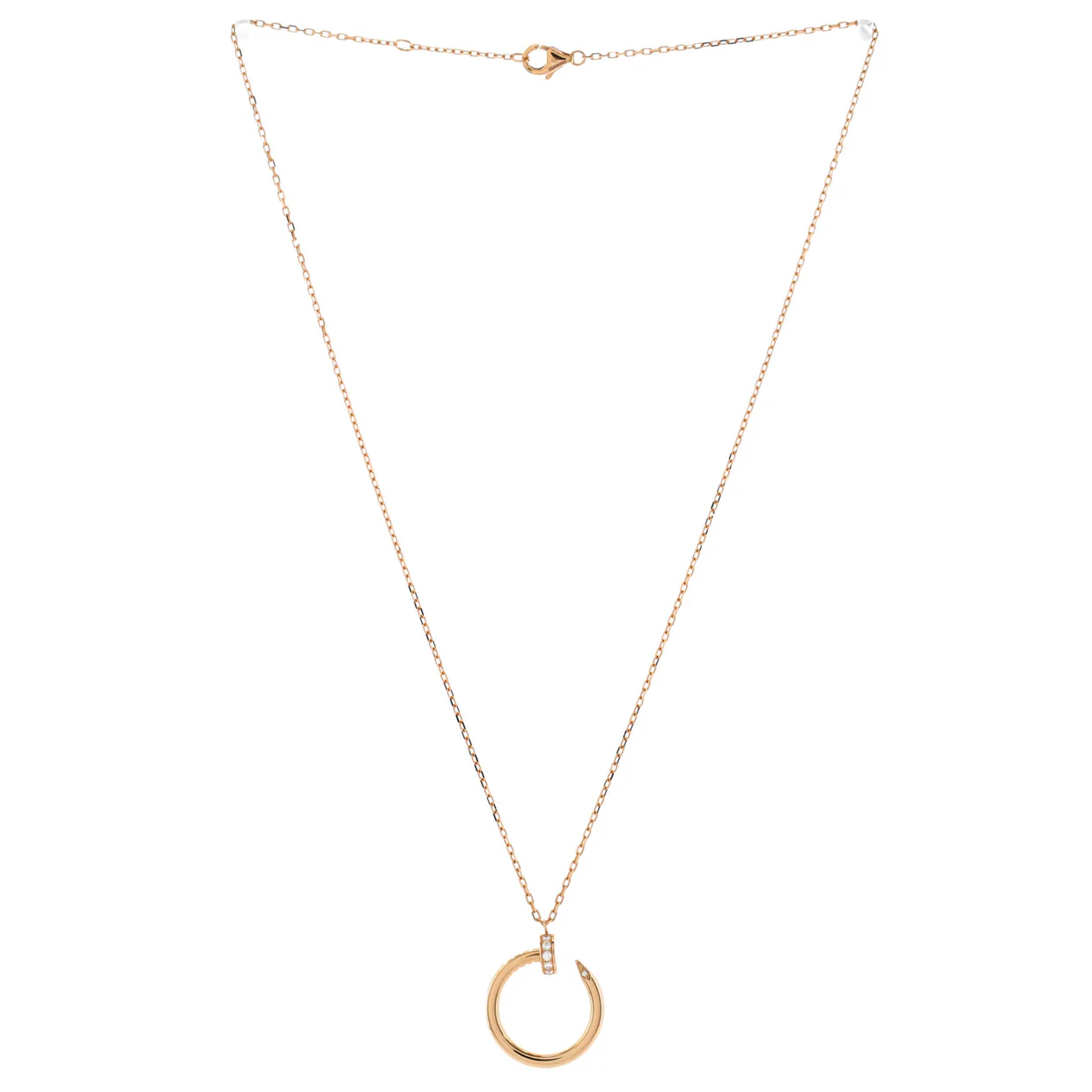 Juste un Clou Pendant Necklace 18K Rose Gold with Diamonds - Deep Luxury