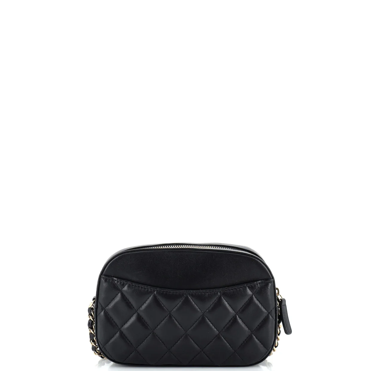Zip Around Chain Camera Case Quilted Lambskin Mini - Deep Luxury