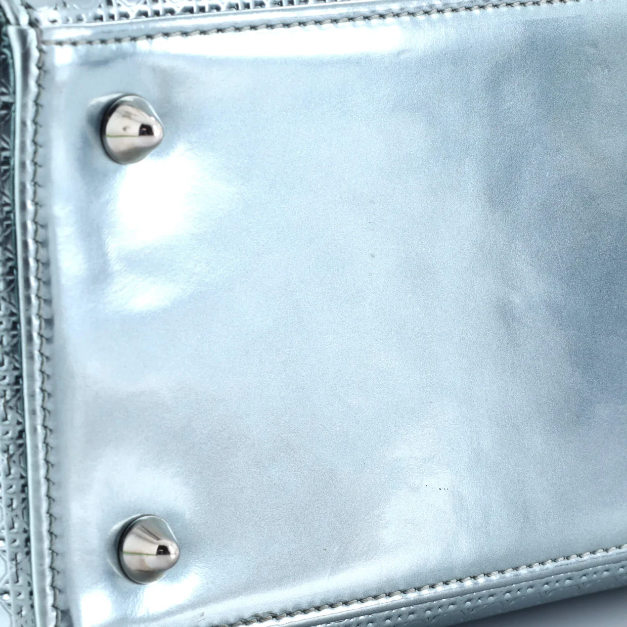 Lady Dior Bag Micro Cannage Metallic Calfskin Medium - Deep Luxury