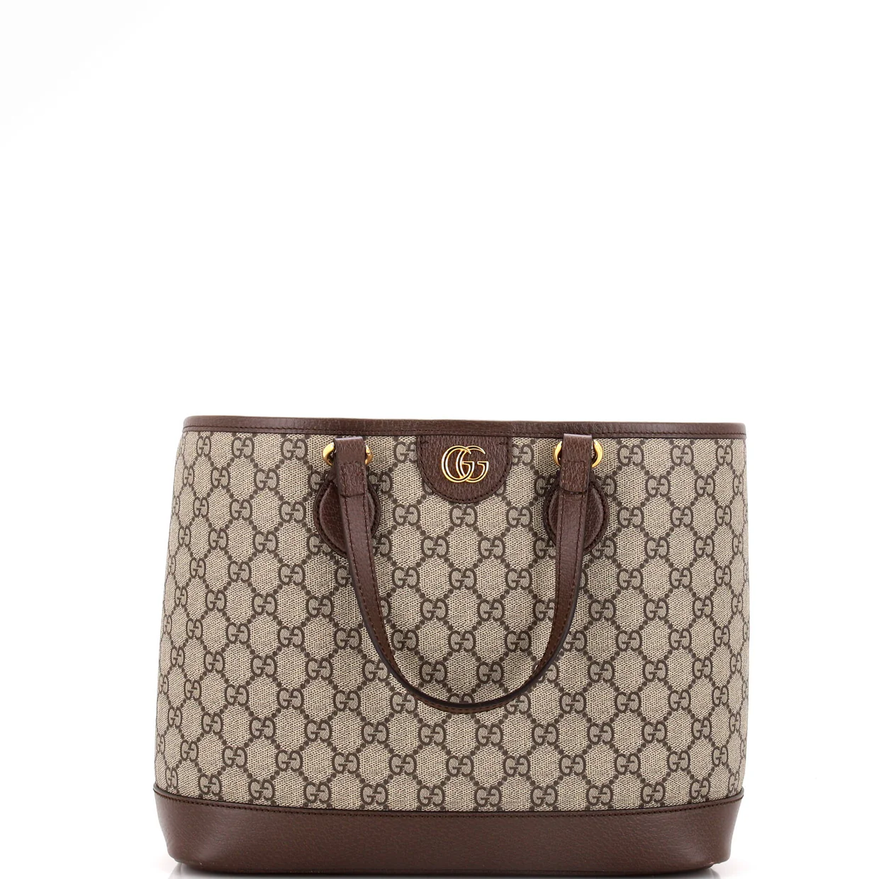 Ophidia Top Handle Shopping Tote GG Coated Canvas and Leather Small - Deep Luxury