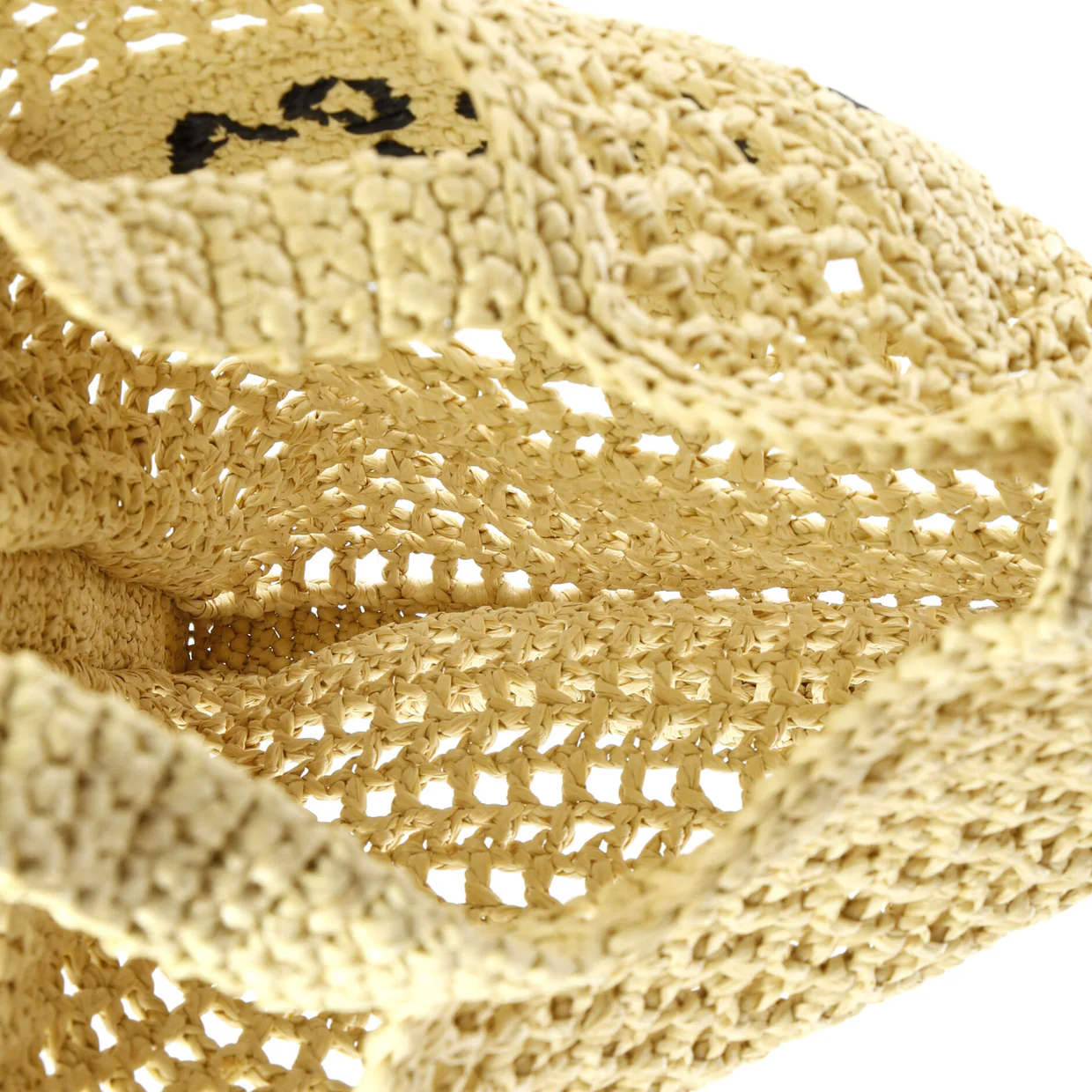 Triangle Logo Open Tote Raffia - Deep Luxury