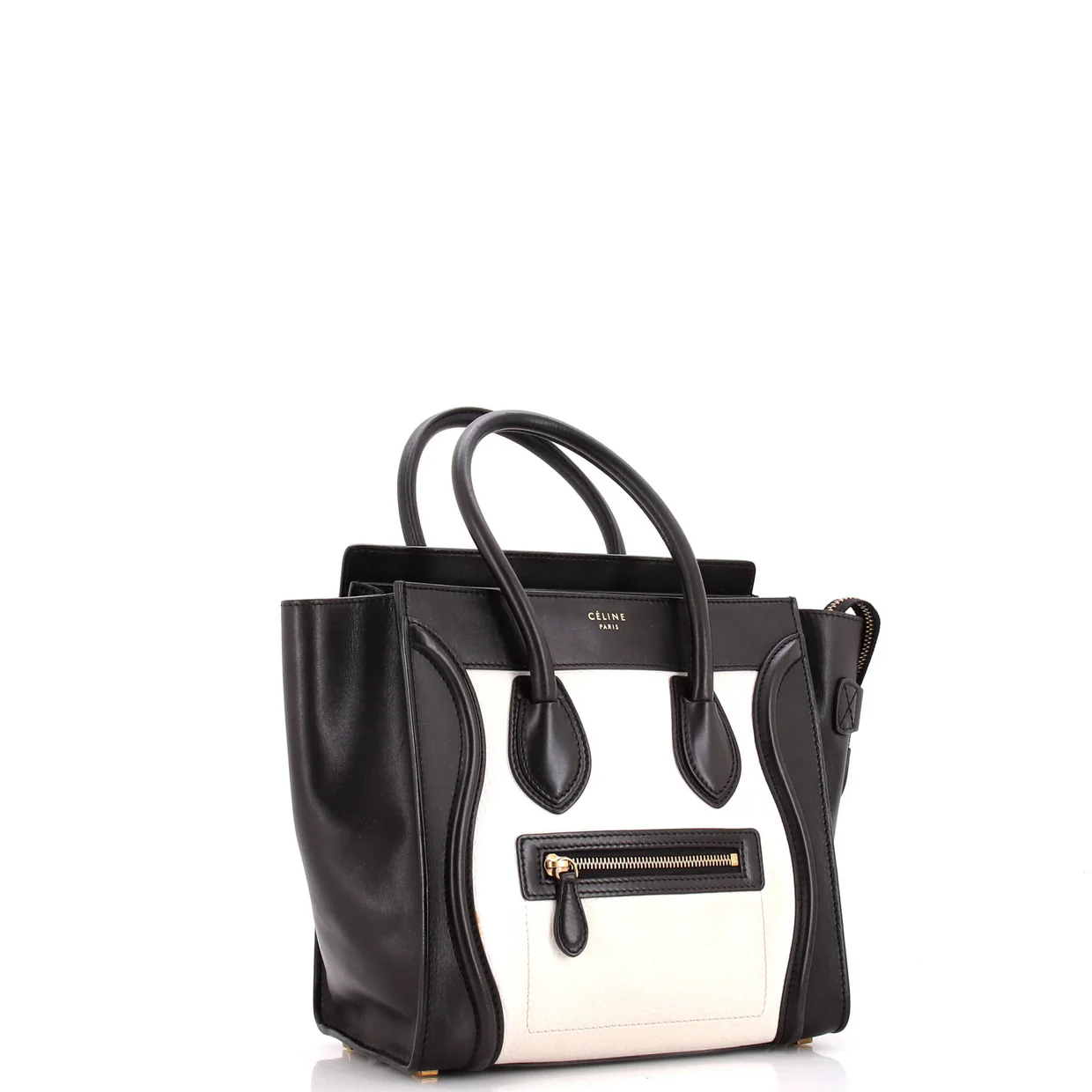 Bicolor Luggage Bag Leather Micro - Deep Luxury