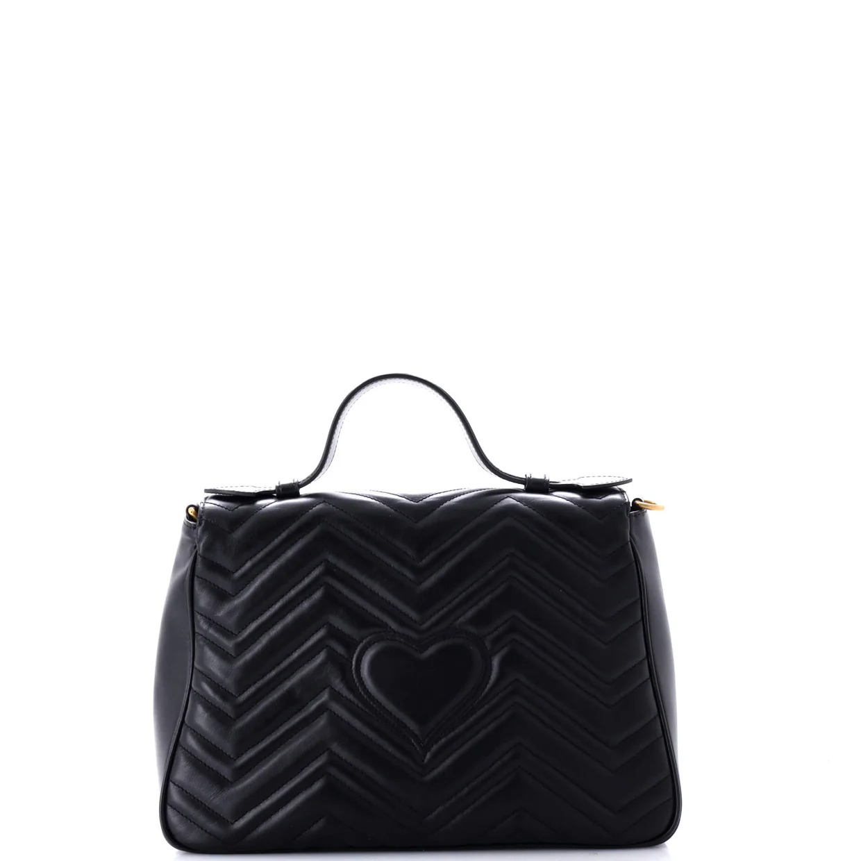 GG Marmont Top Handle Flap Bag Matelasse Leather Medium - Deep Luxury