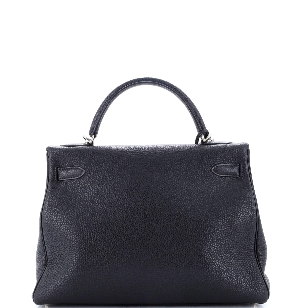 Kelly Handbag Noir Togo with Brushed Palladium Hardware 32 - Deep Luxury