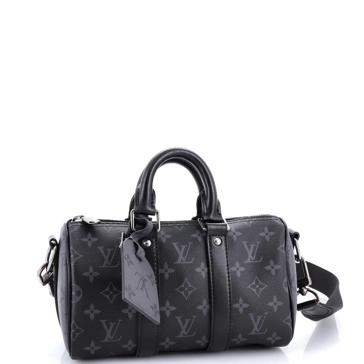 Keepall Bandouliere Bag Reverse Monogram Eclipse Canvas 25 - Deep Luxury