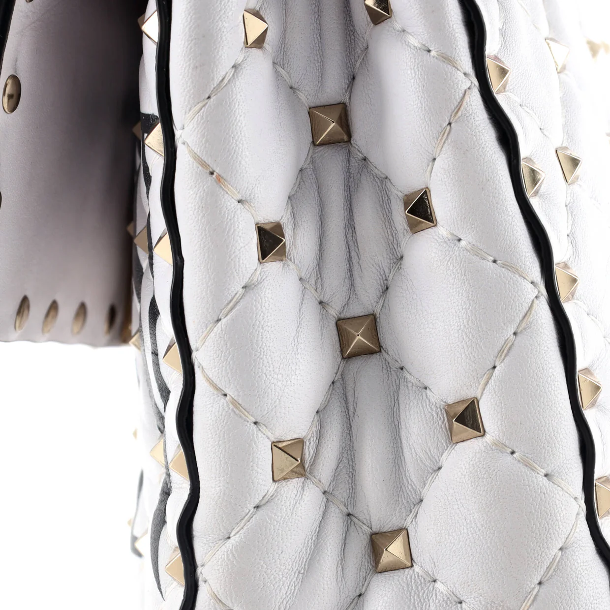 VLTN Rockstud Spike Flap Bag Quilted Leather Medium - Deep Luxury