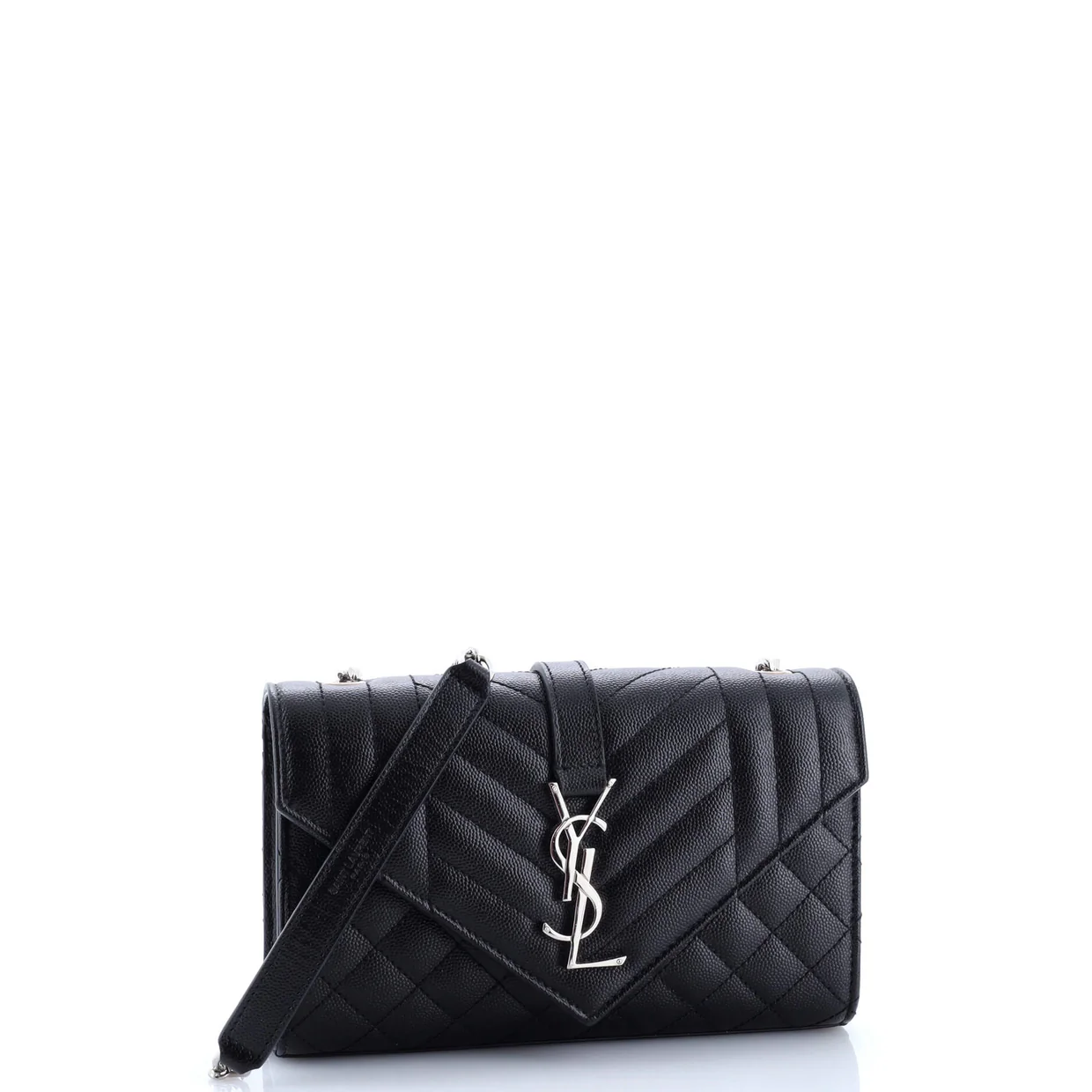 Classic Monogram Envelope Satchel Mixed Matelasse Leather Small - Deep Luxury