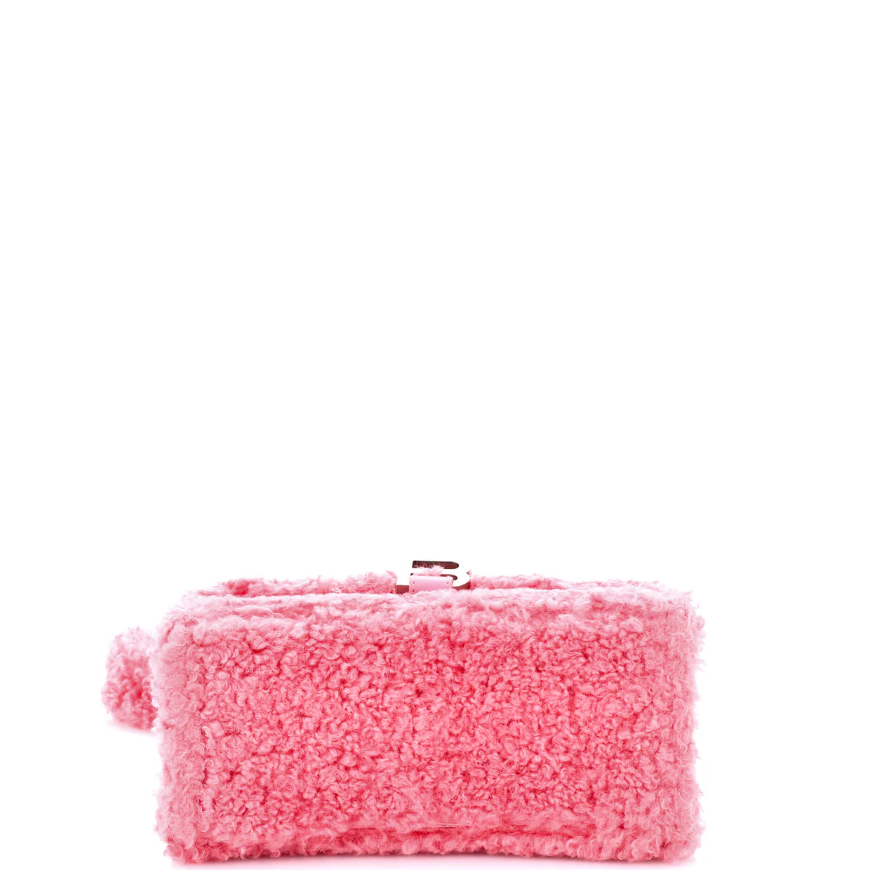 Fluffy Hourglass Top Handle Bag Faux Fur Small - Deep Luxury