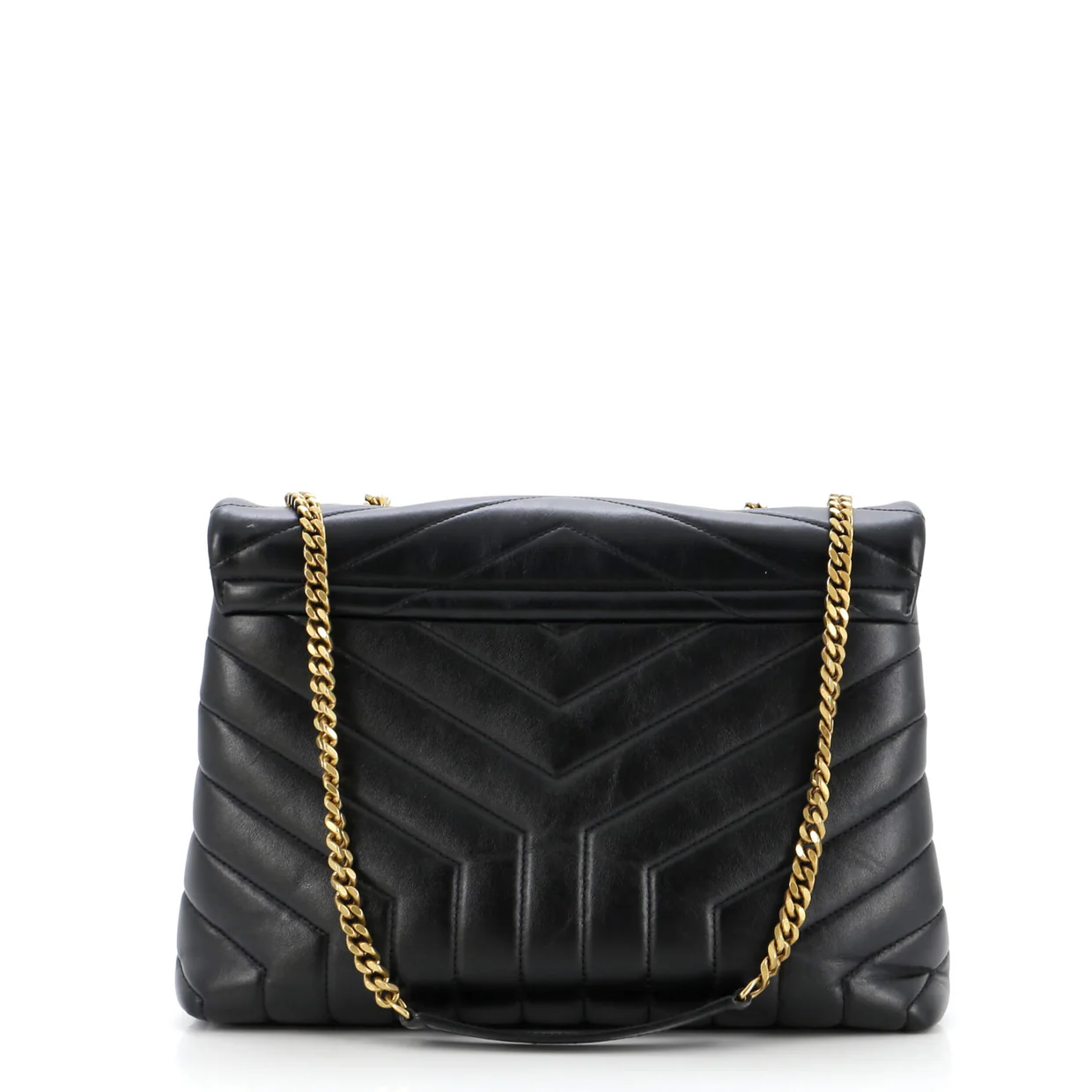 Loulou Shoulder Bag Matelasse Chevron Leather Medium - Deep Luxury