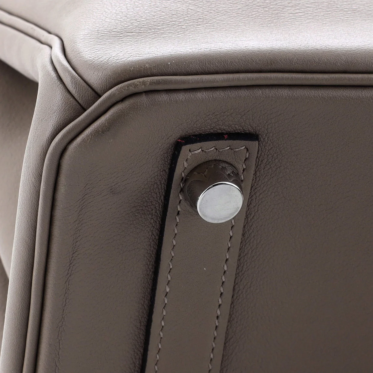 Birkin Handbag Grey Swift with Palladium Hardware 25 - Deep Luxury
