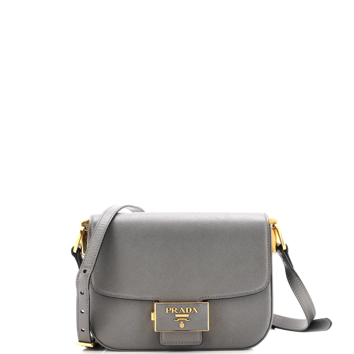 Embleme Flap Bag Saffiano Leather Small - Deep Luxury