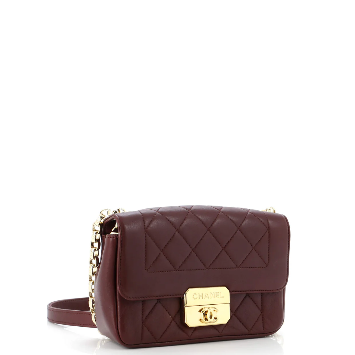Chic With Me Flap Bag Quilted Lambskin Mini - Deep Luxury
