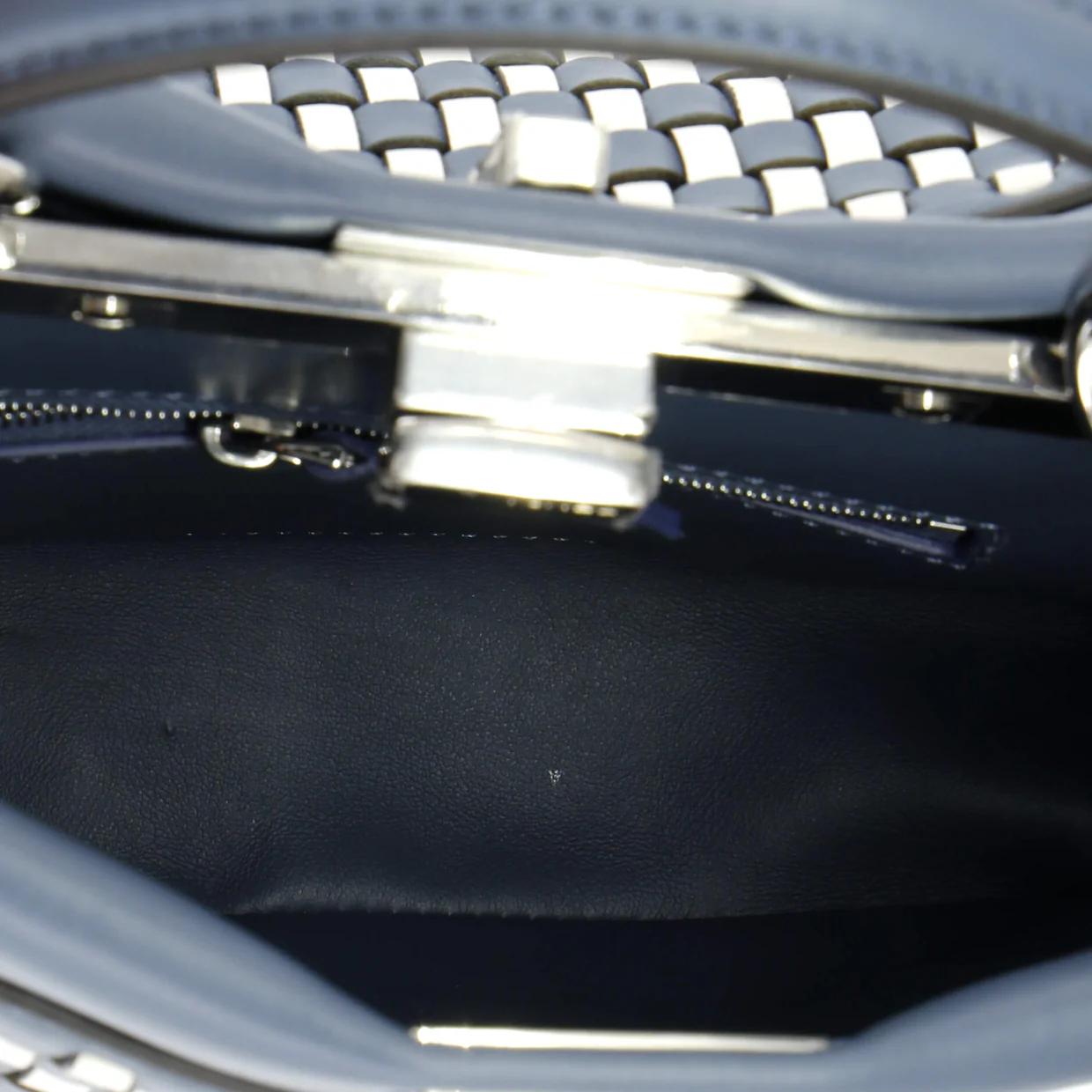 Peekaboo Bag Braided Leather Mini - Deep Luxury