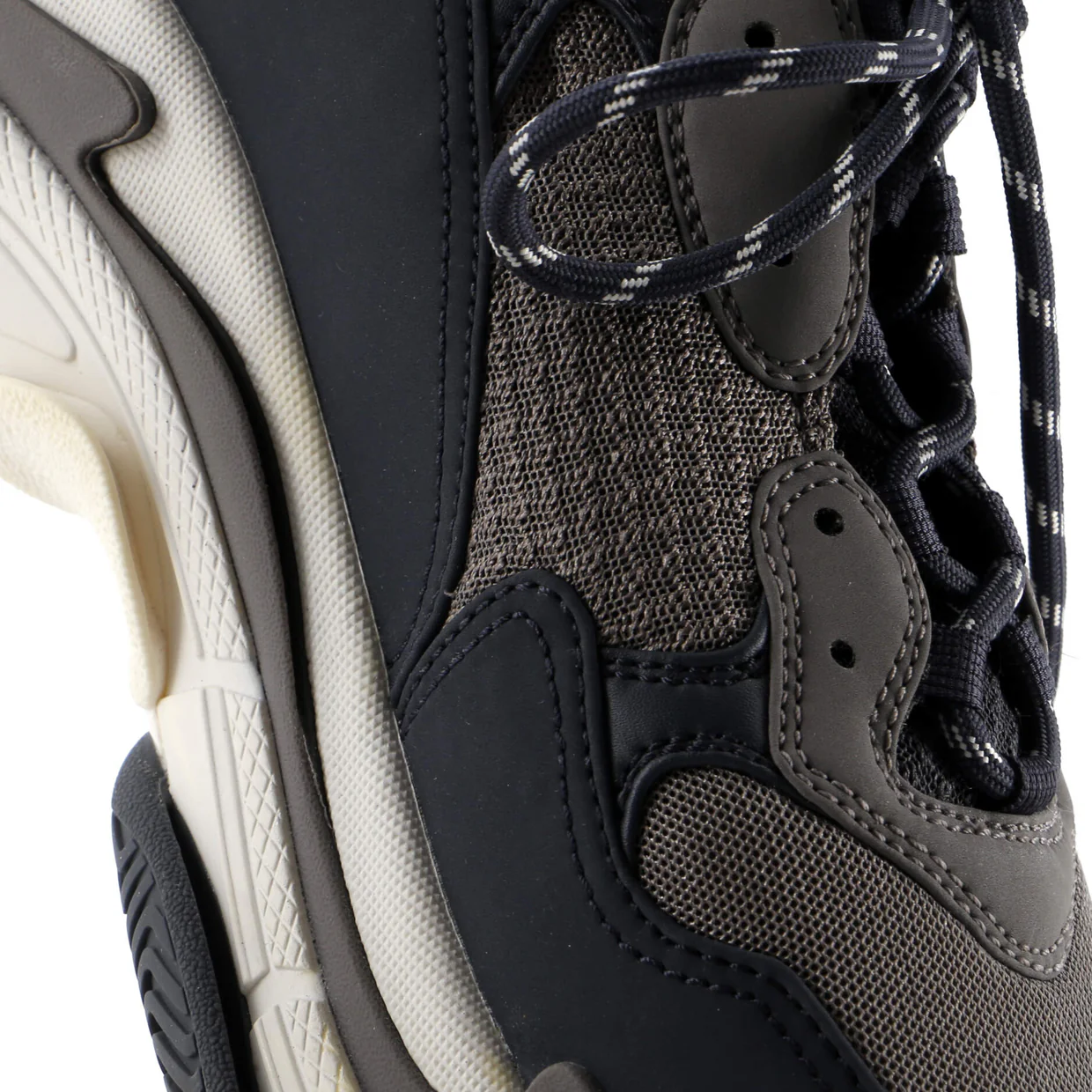 Men's Triple S Sneakers Fabric and Mesh with Faux Leather - Deep Luxury