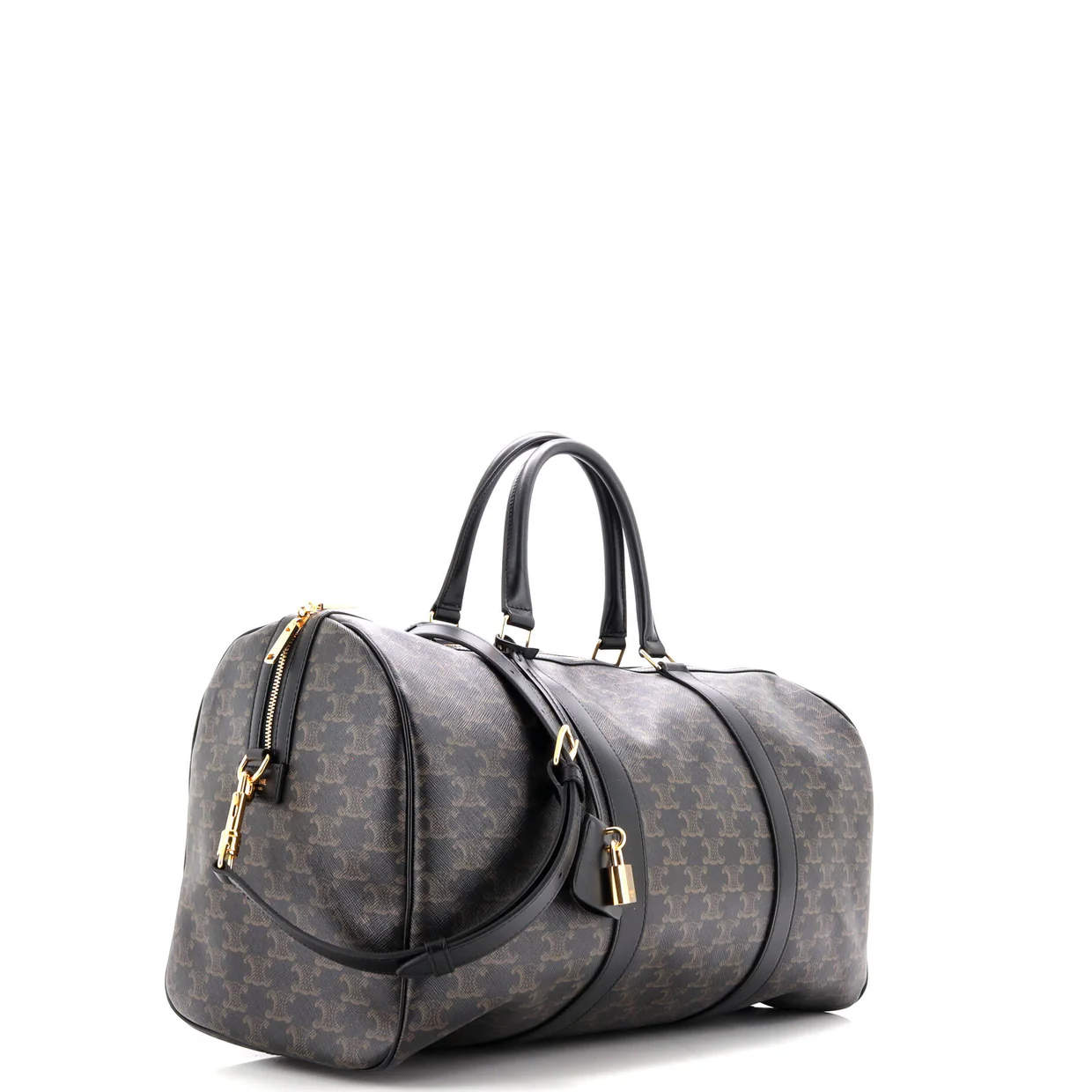 Travel Duffle Bag Triomphe Coated Canvas Medium - Deep Luxury