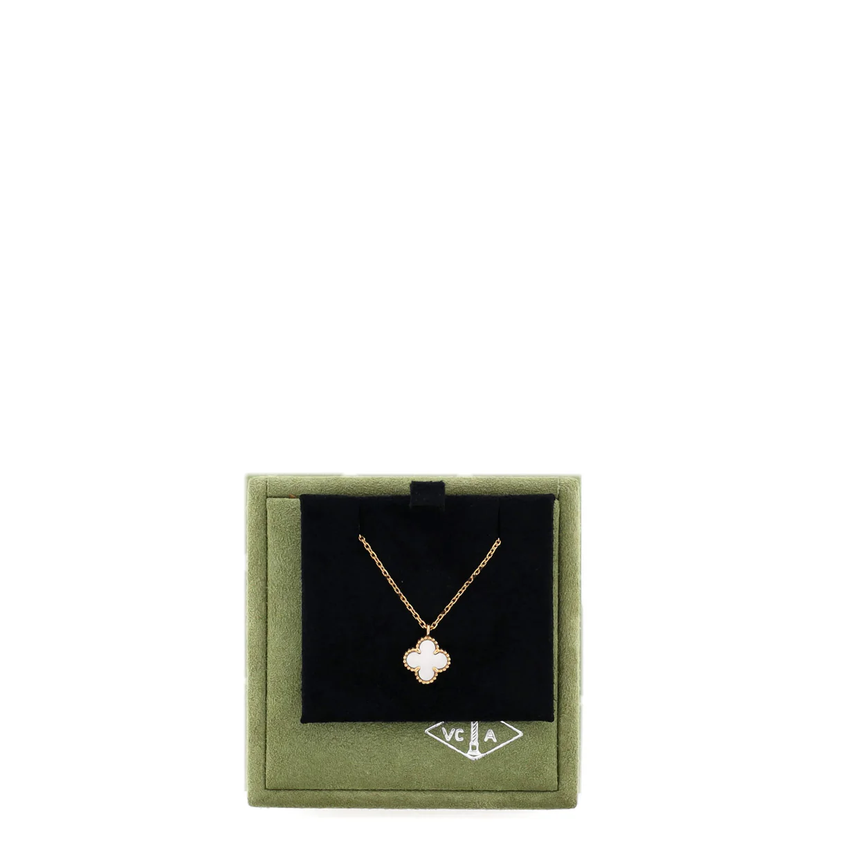 Sweet Alhambra Pendant Necklace 18K Yellow Gold and Mother of Pearl - Deep Luxury