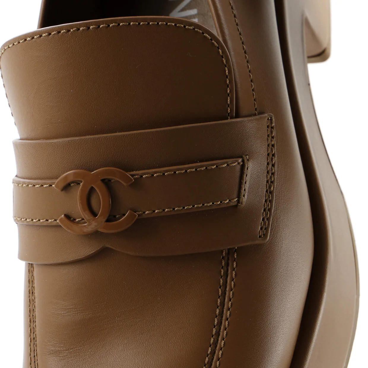 Women's CC Platform Loafers Leather - Deep Luxury