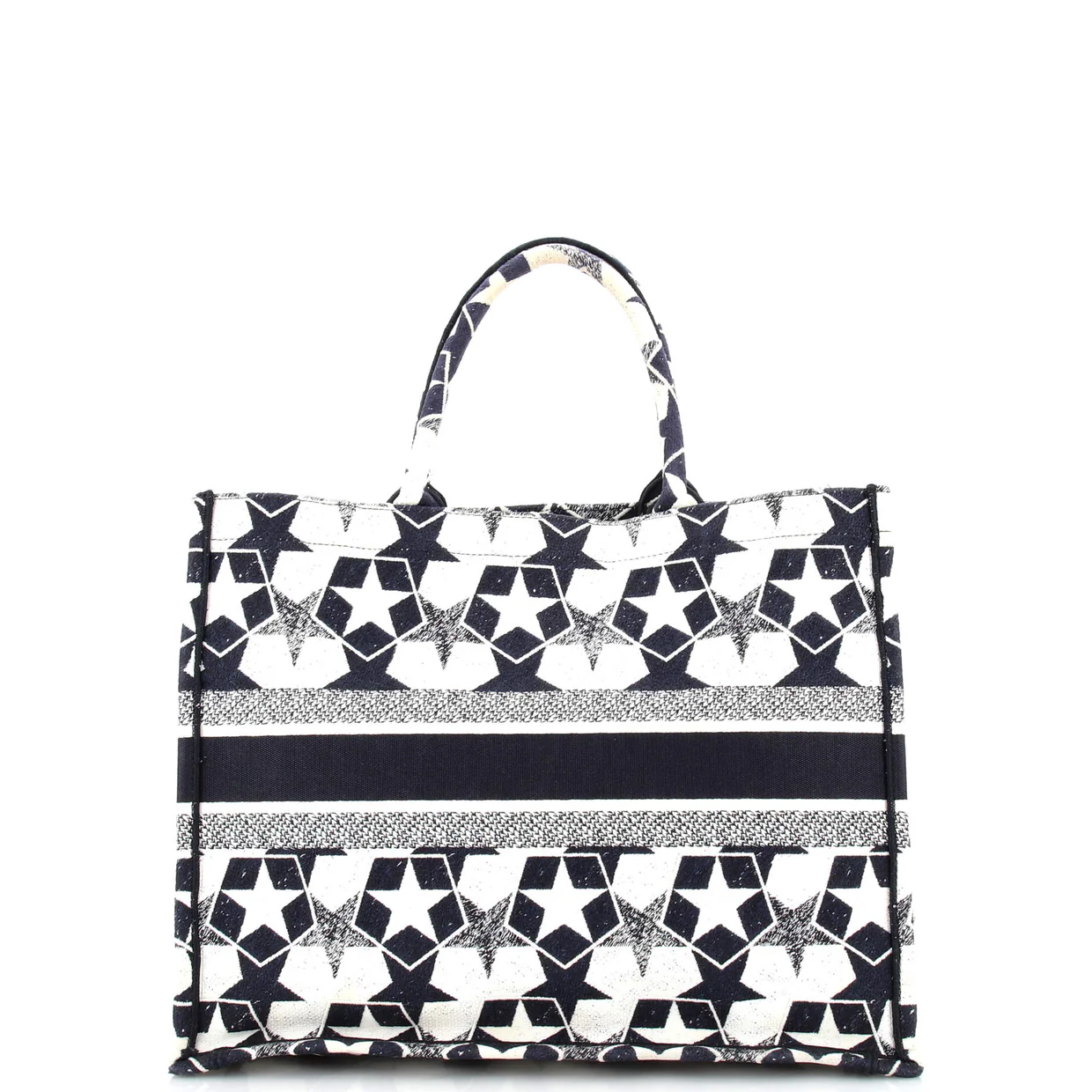 Book Tote Embroidered Canvas Large - Deep Luxury