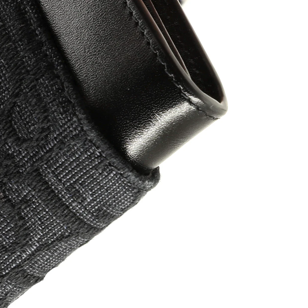 Elite Shoulder Pouch Oblique Canvas and Calfskin - Deep Luxury