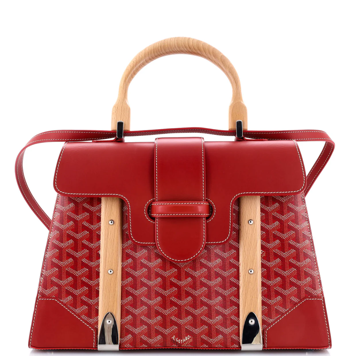 Saigon Top Handle Bag Coated Canvas with Leather MM - Deep Luxury