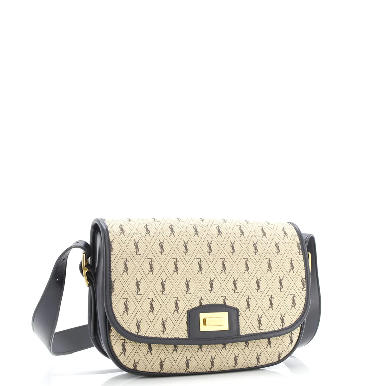Flap Satchel Monogram All Over Canvas and Leather Medium - Deep Luxury
