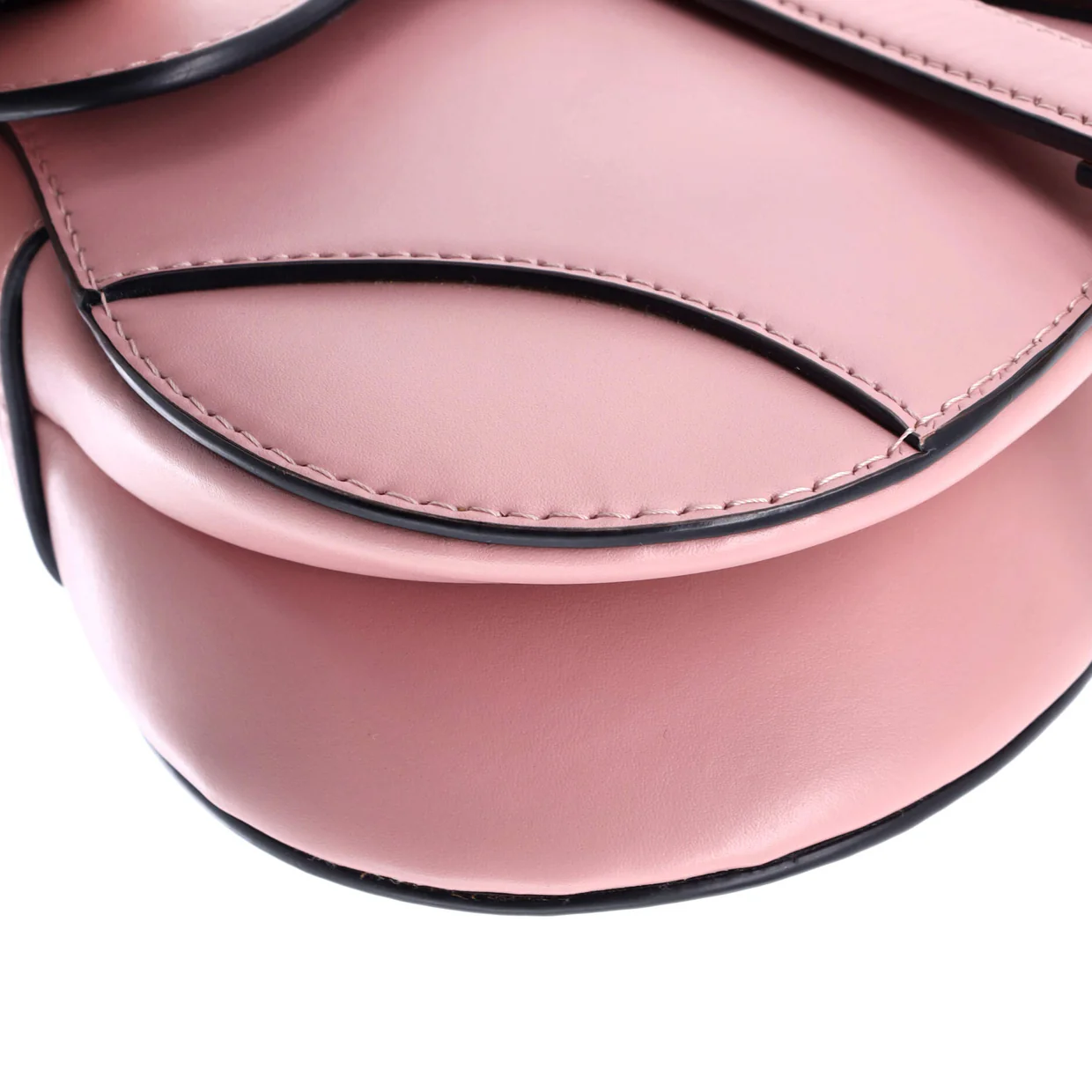 Saddle Handbag with Strap Leather Mini - Deep Luxury