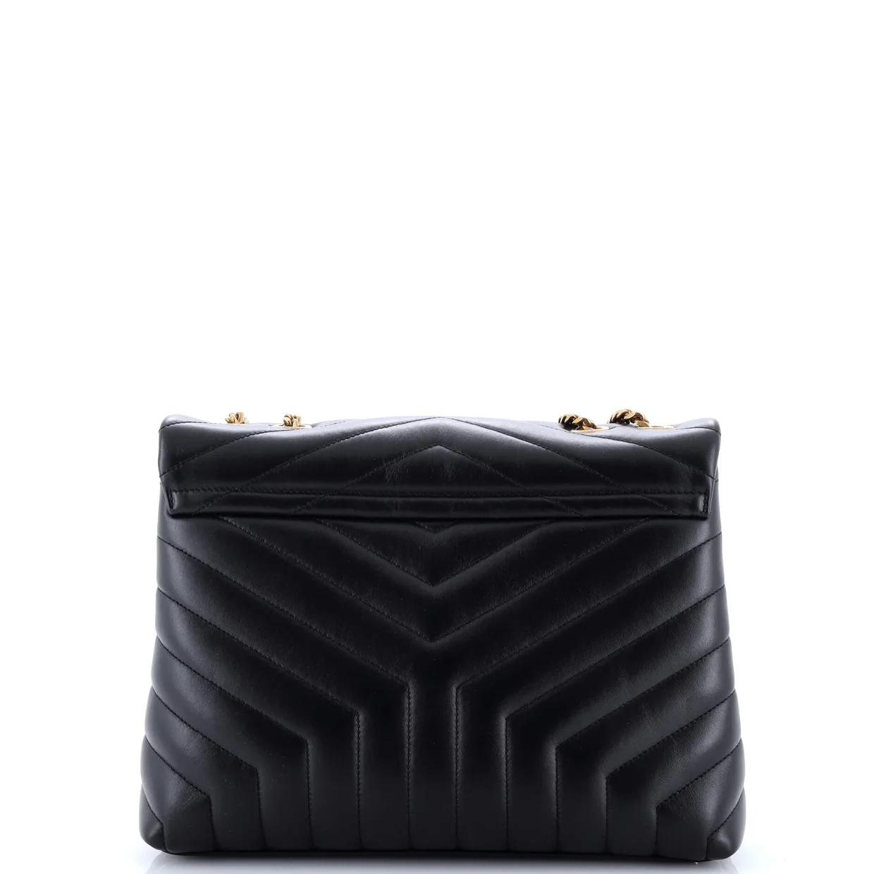 Loulou Shoulder Bag Matelasse Chevron Leather Medium - Deep Luxury