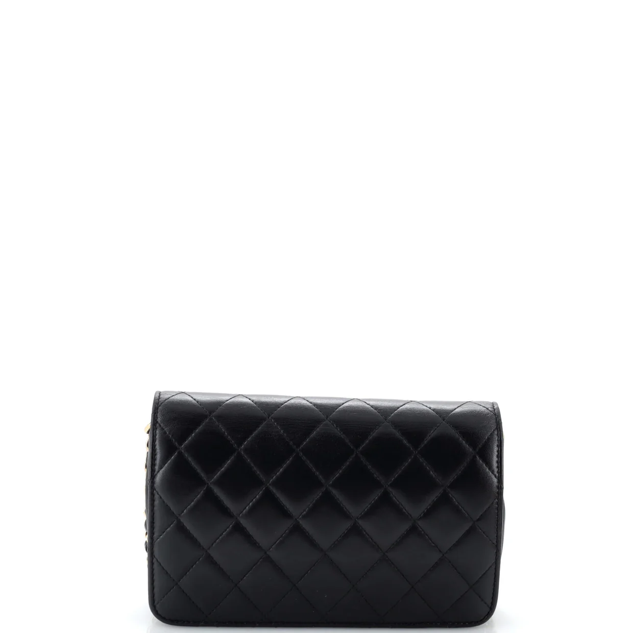 Pearl Strap Wallet on Chain Quilted Iridescent Lambskin - Deep Luxury