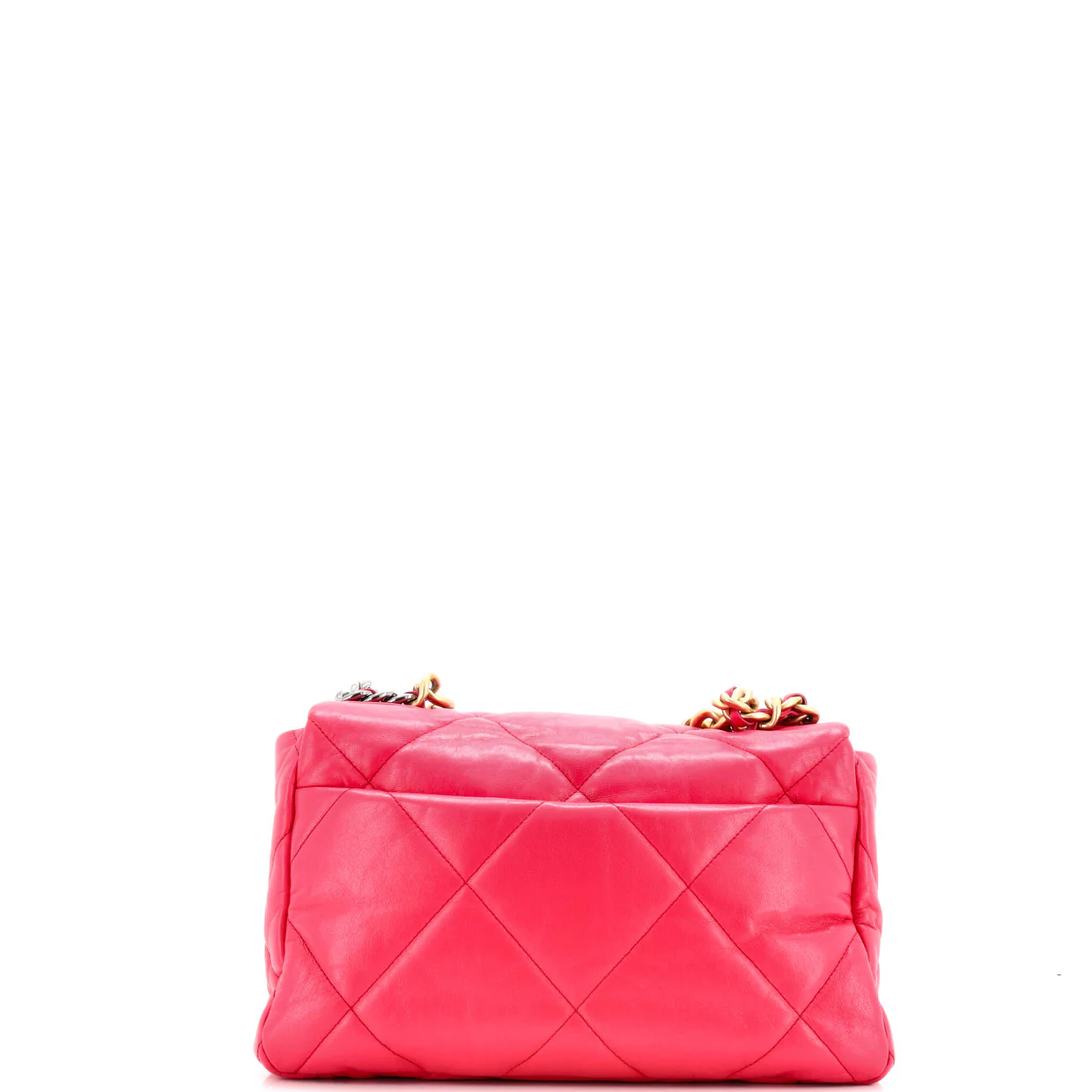 19 Flap Bag Quilted Leather Large - Deep Luxury