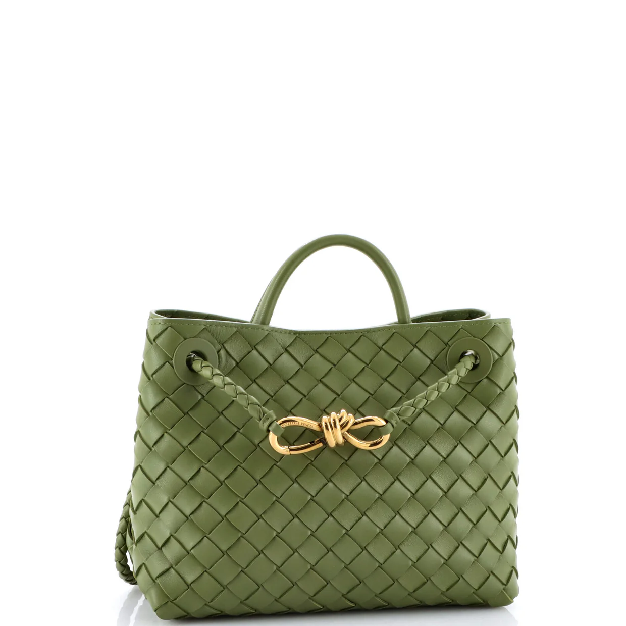 Andiamo Top Handle Bag Intrecciato Nappa Small - Deep Luxury