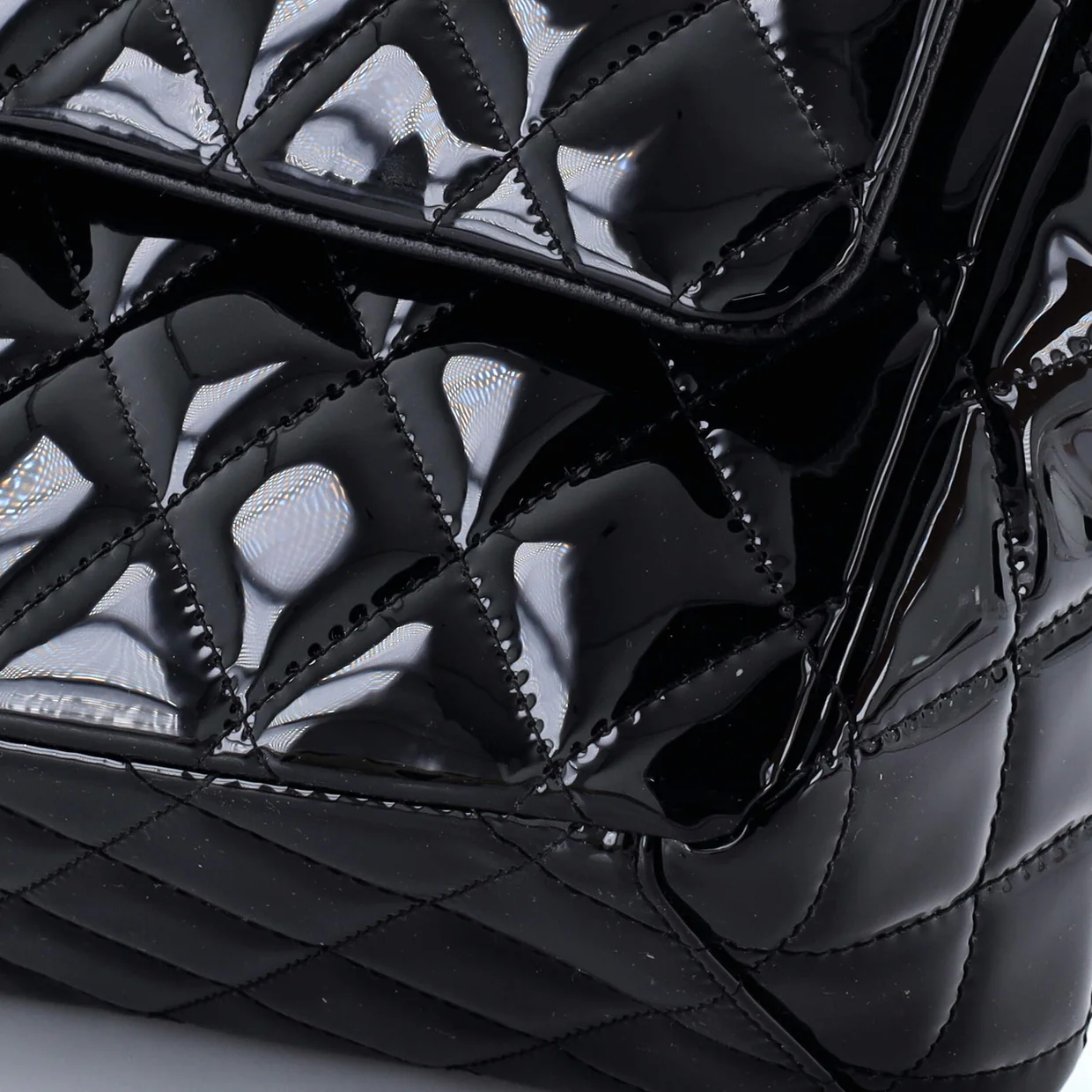 Classic Double Flap Bag Quilted Patent Maxi - Deep Luxury