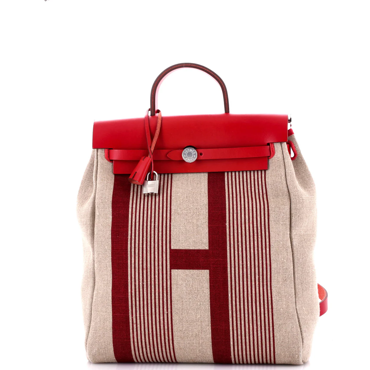 Herbag A Dos Zip Backpack H Vibration Toile and Leather - Deep Luxury