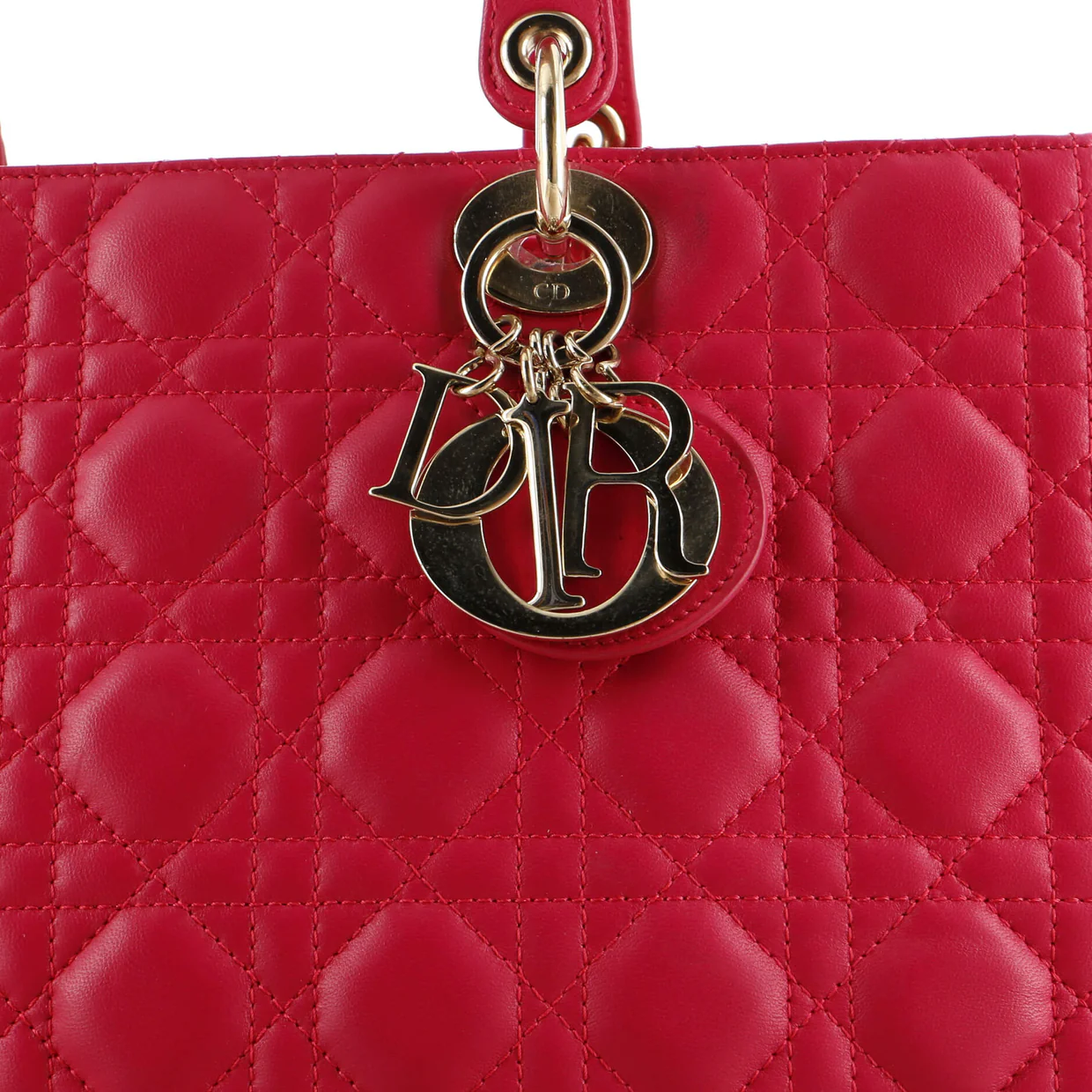 Lady Dior Bag Cannage Quilt Lambskin Large - Deep Luxury
