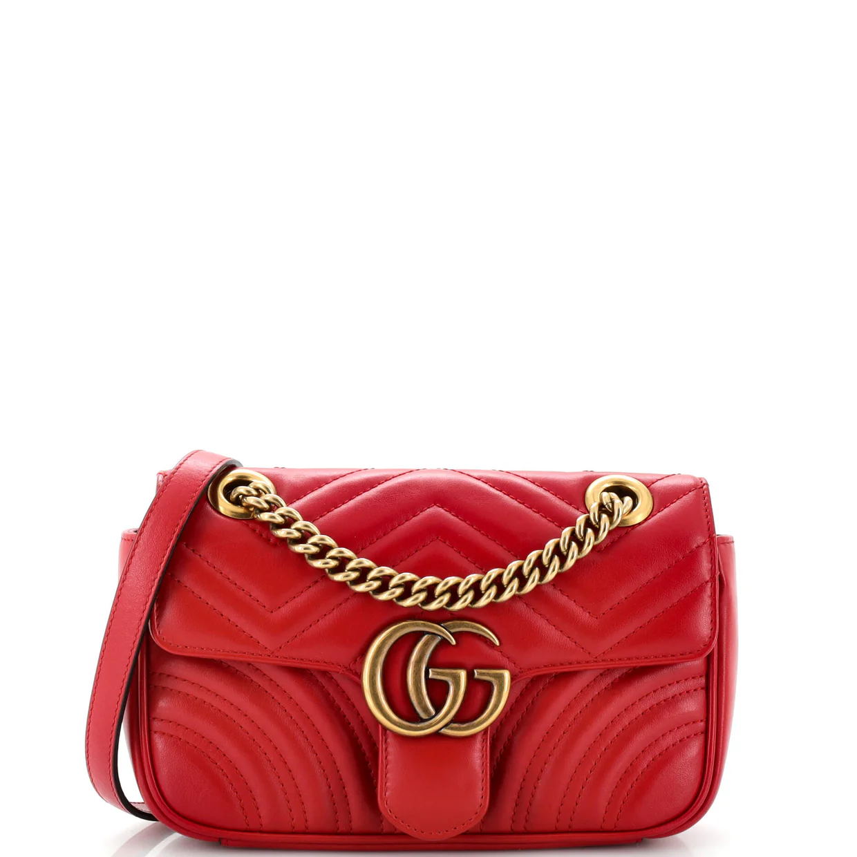 GG Marmont Flap Bag Matelasse Leather Mini - Deep Luxury