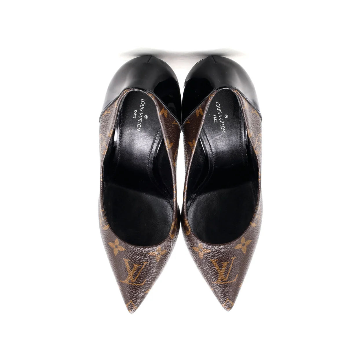 Women's Cherie Pumps Monogram Canvas and Patent - Deep Luxury