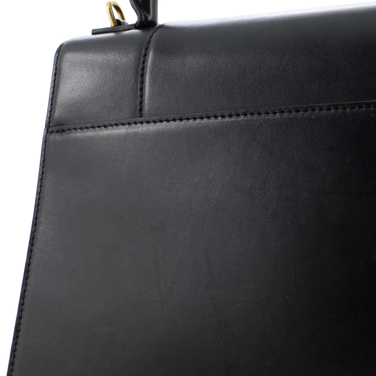 Hourglass Top Handle Bag Leather New Medium - Deep Luxury