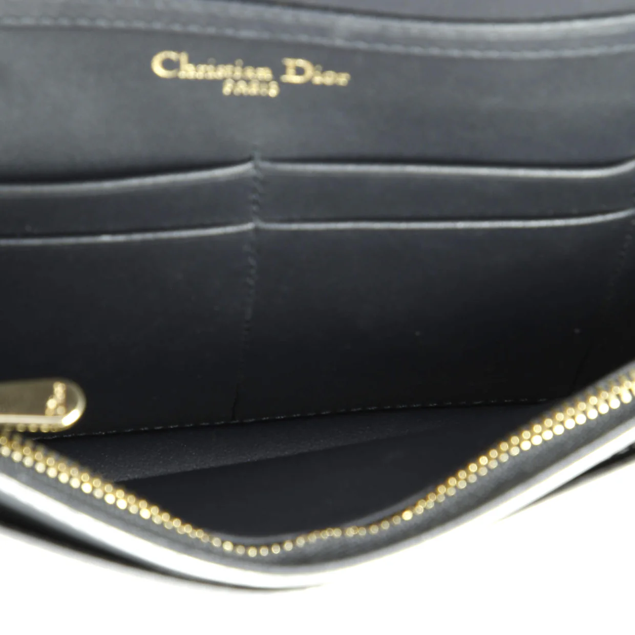 Diorama Wallet on Chain Cannage Embossed Calfskin - Deep Luxury