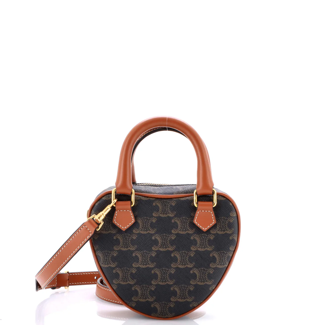 Heart Bag Triomphe Coated Canvas Medium - Deep Luxury