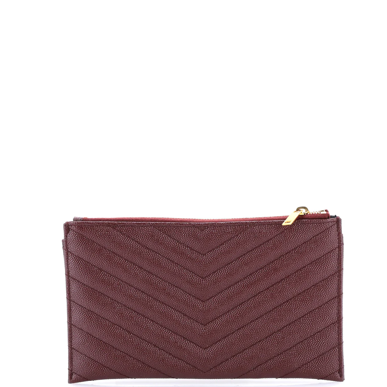 Classic Monogram Zip Bill Pouch Matelasse Chevron Leather Medium - Deep Luxury