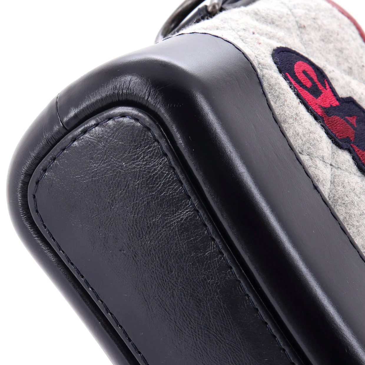 Gabrielle Logo Hobo Quilted Felt and Calfskin Small - Deep Luxury