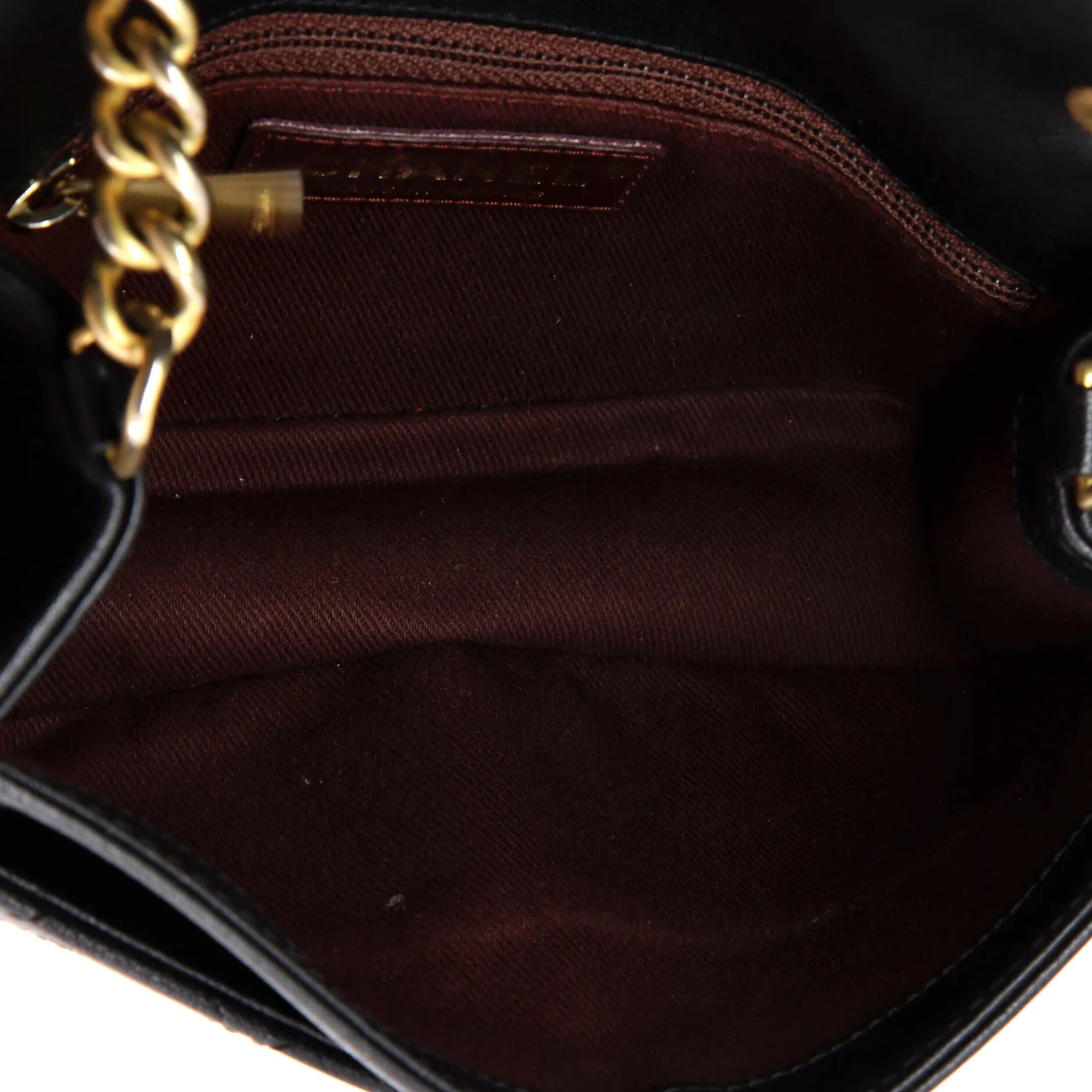 Front Chain Flap Bag Quilted Sheepskin Medium - Deep Luxury