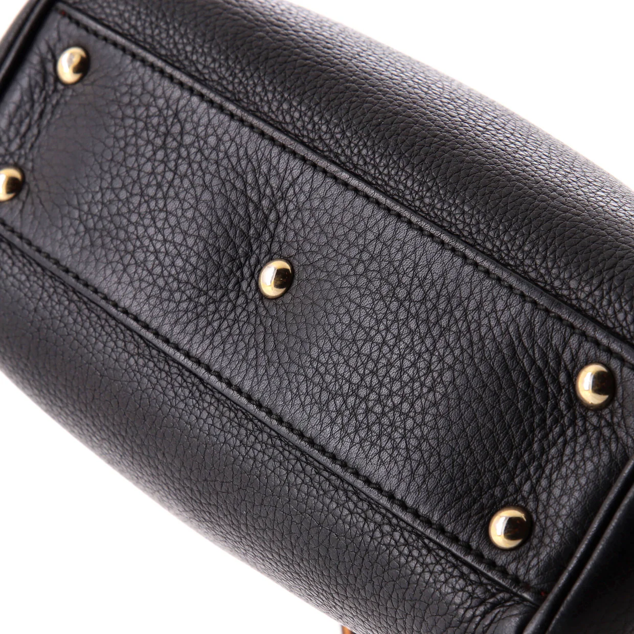 Bamboo Shopper Tote Leather Mini - Deep Luxury