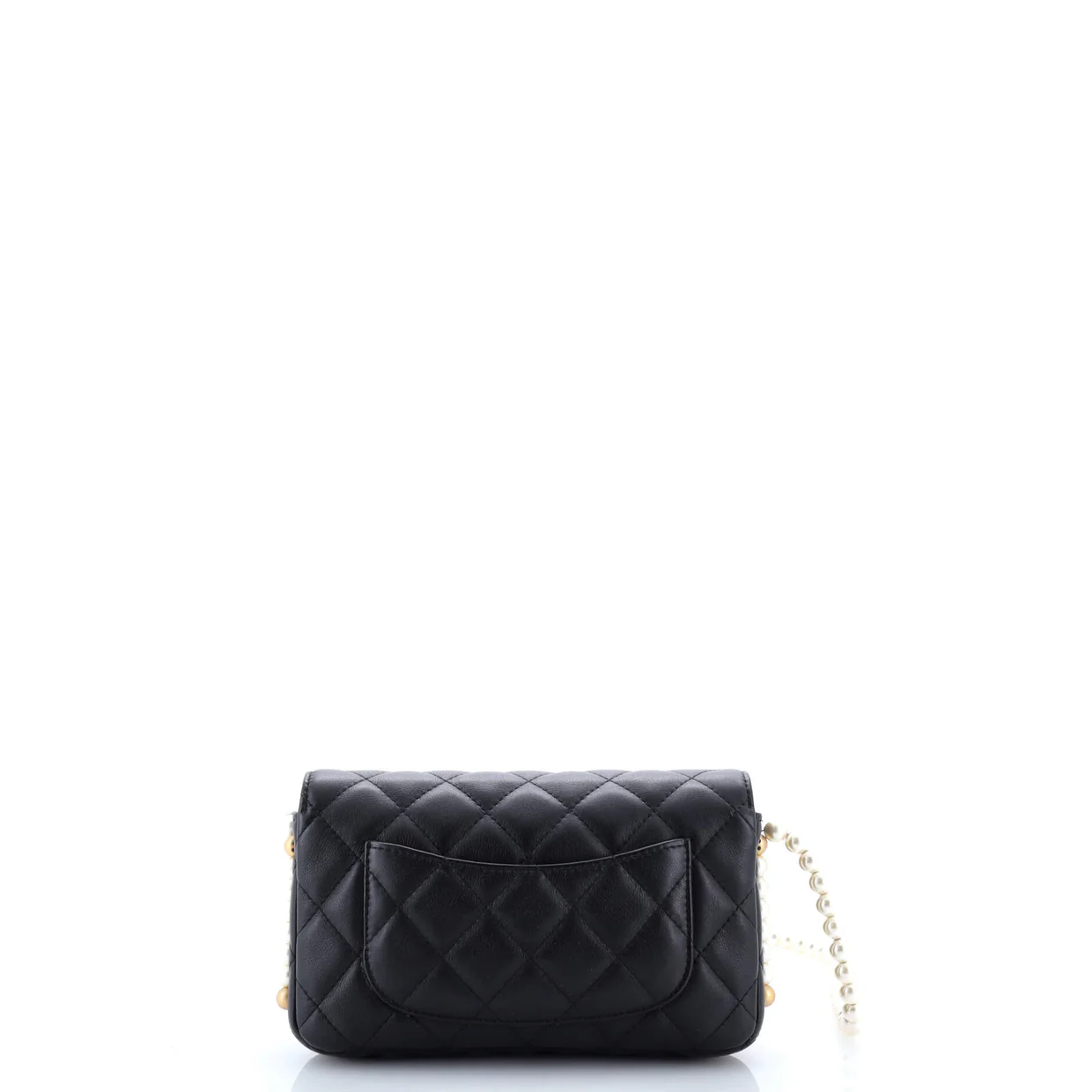 About Pearls Wallet on Chain Quilted Calfskin - Deep Luxury